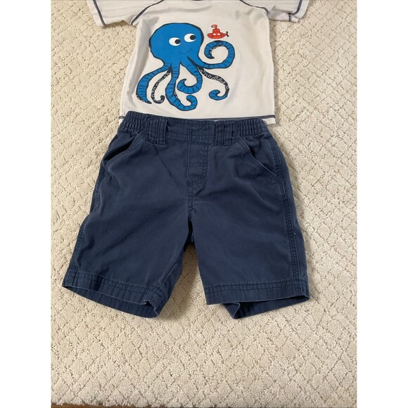 Boys Carter’s T-Shirt(4t) White & Circo Pull-on Shorts(3t) Blue Set - Picture 8 of 15
